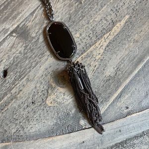 Rare Black/Gunmetal Kendra Scott Rayne Necklace